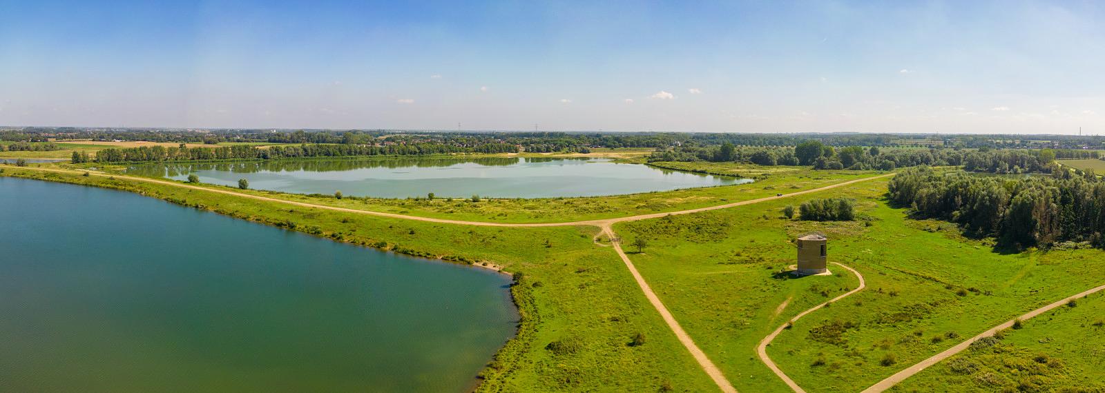 Luchtfoto met zicht over Negenoord en Kerkeweerd AusilioPhotography